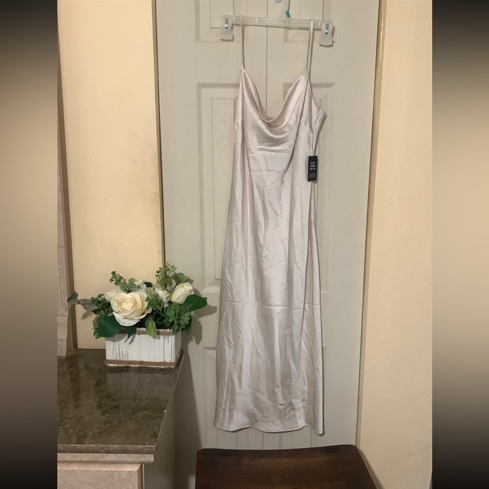 NWT Express cowl neck satin dress/ Size medium